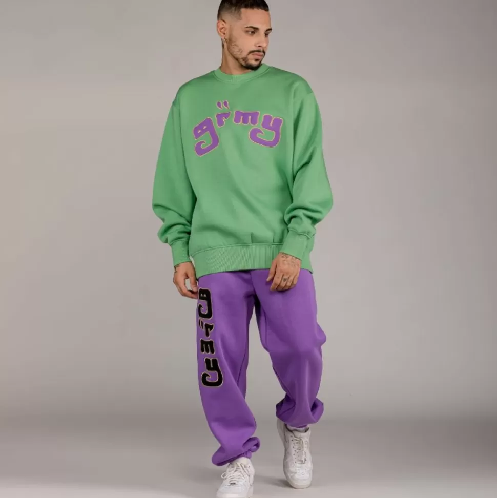 Outfits*Grimey Pack Pant + Sweatshirt "Lust Mantra" - Purple/Green - Fall 22