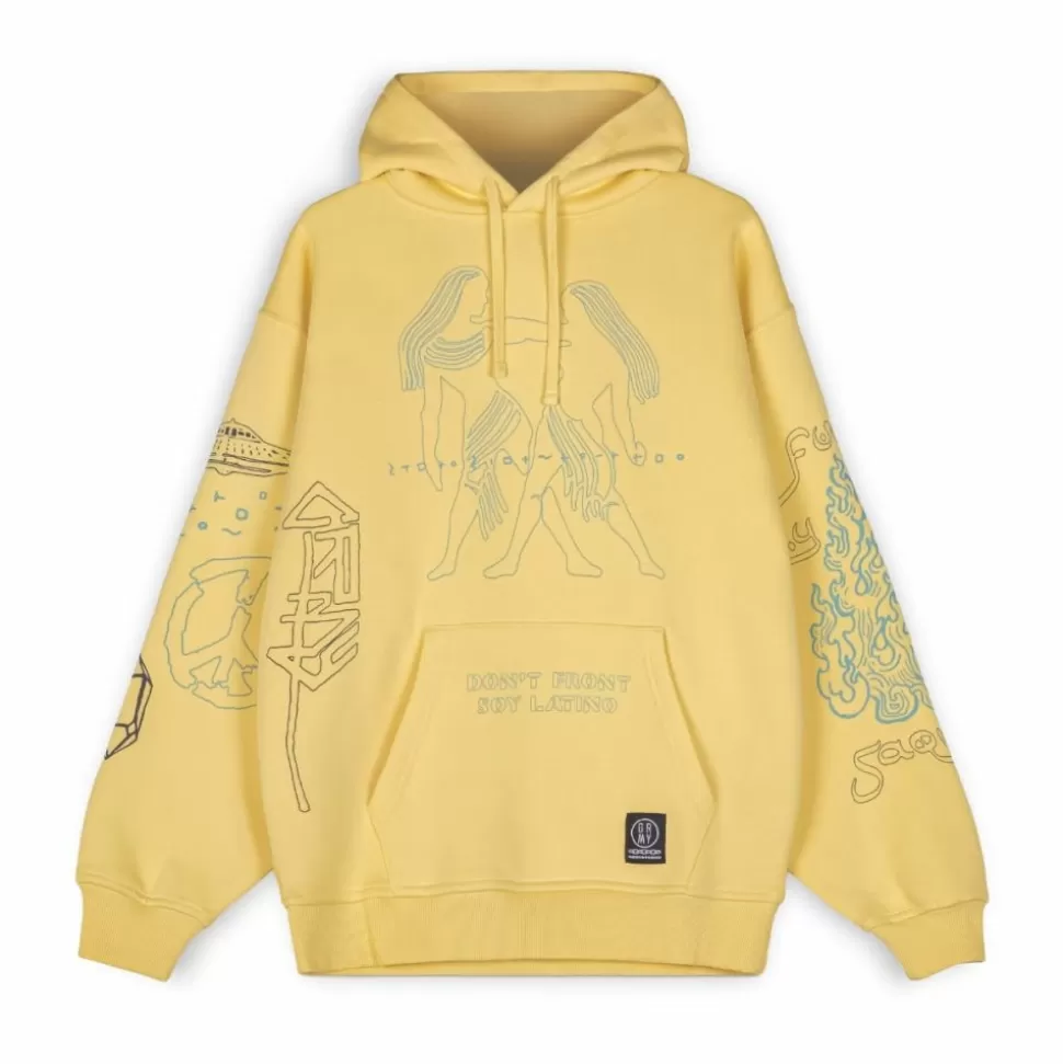 Outfits*Grimey Pack Sherpa Pant + Hoodie Lost Boys - Cream/Yellow - Winter 22