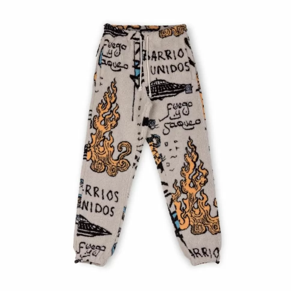 Outfits*Grimey Pack Sherpa Pant + Hoodie Lost Boys - Cream/Yellow - Winter 22