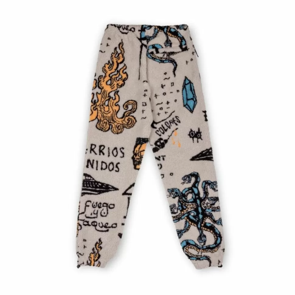 Outfits*Grimey Pack Sherpa Pant + Hoodie Lost Boys - Cream/Yellow - Winter 22