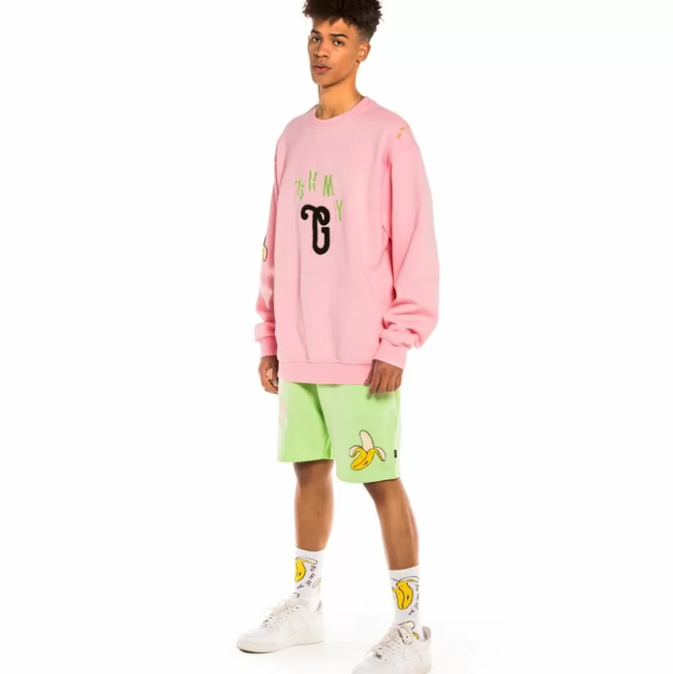 Outfits*Grimey Pack Short + Crewneck "Jungle Punch" - Pink/Green - Spring 22