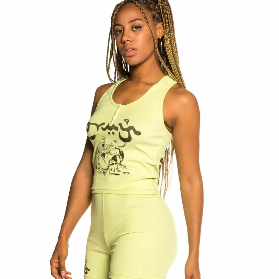 Women Outfits*Grimey Pack Short Leggin + Top " Hope Unseen" - Green - Spring 21