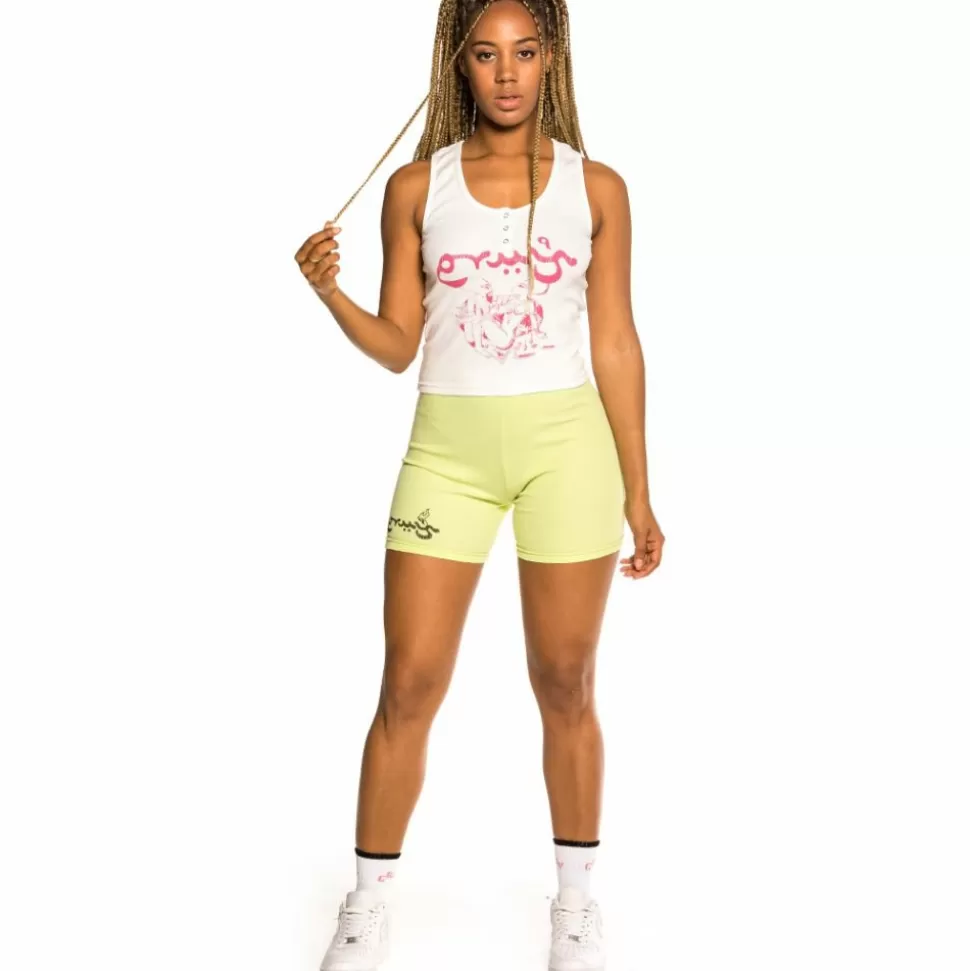 Women Outfits*Grimey Pack Short Leggin + Top " Hope Unseen" - Green/White - Spring 21