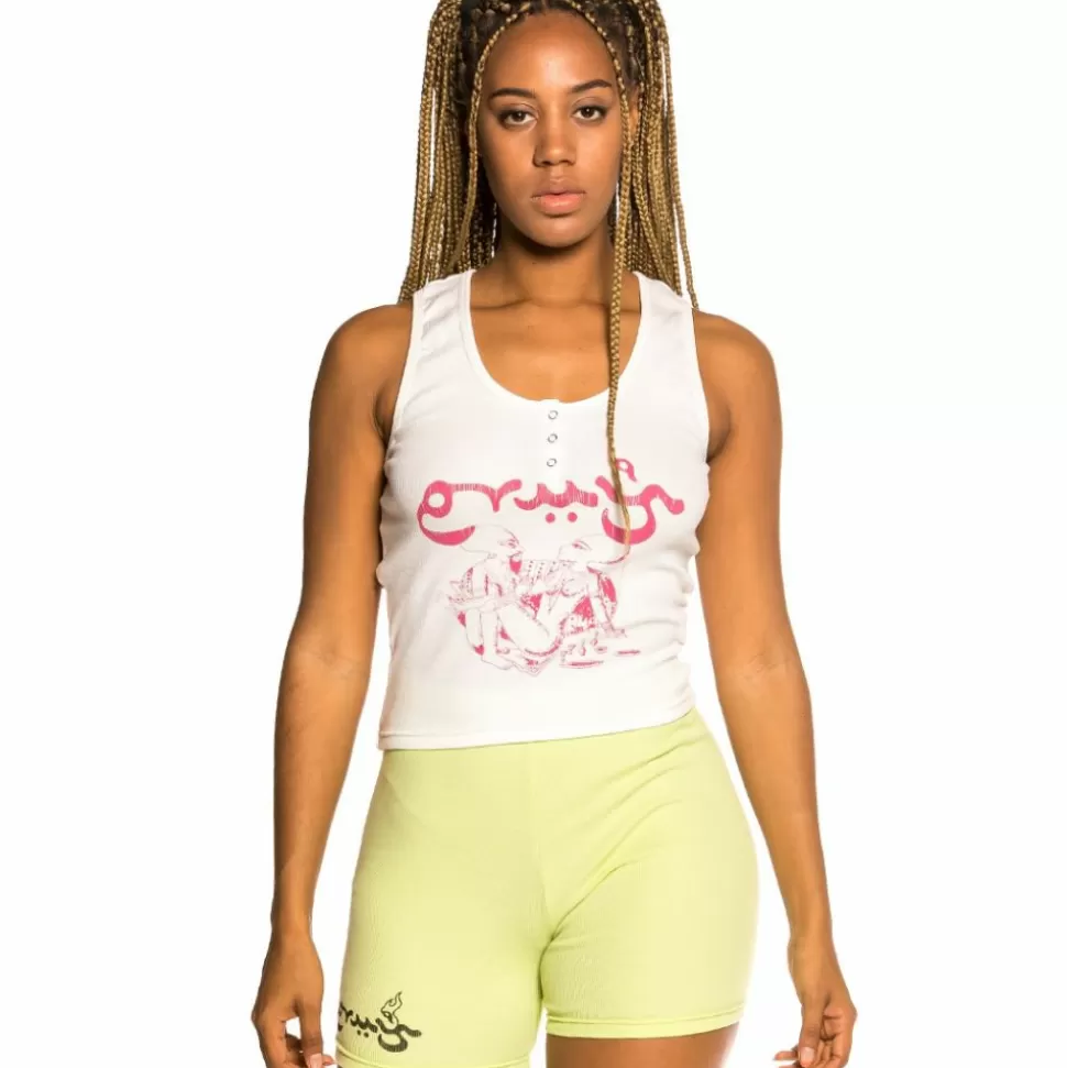 Women Outfits*Grimey Pack Short Leggin + Top " Hope Unseen" - Green/White - Spring 21