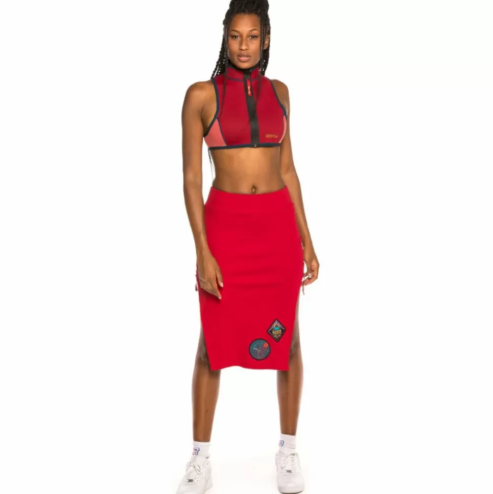 Women Outfits*Grimey Pack Skirt + Top Engineering Girl Fw19 Wine