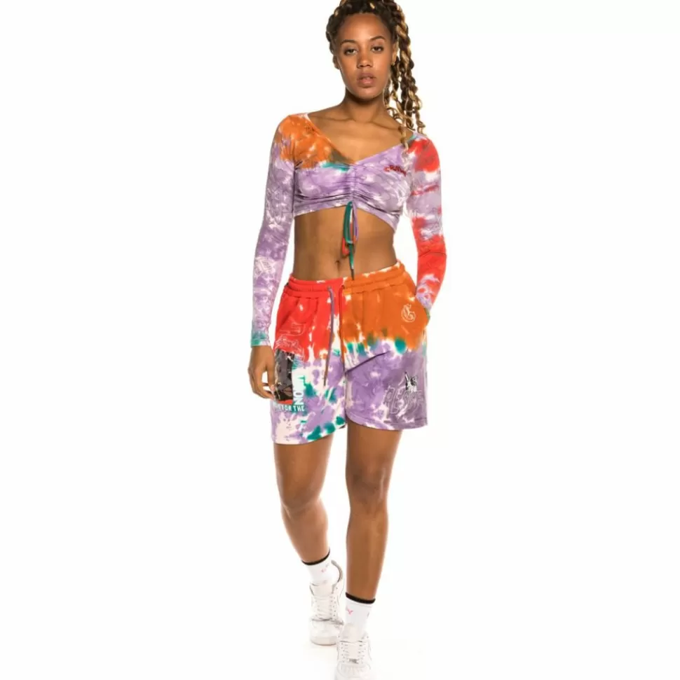 Women Outfits*Grimey Pack Sweatshort + Top "Liveution" - Tie Dye - Spring 21