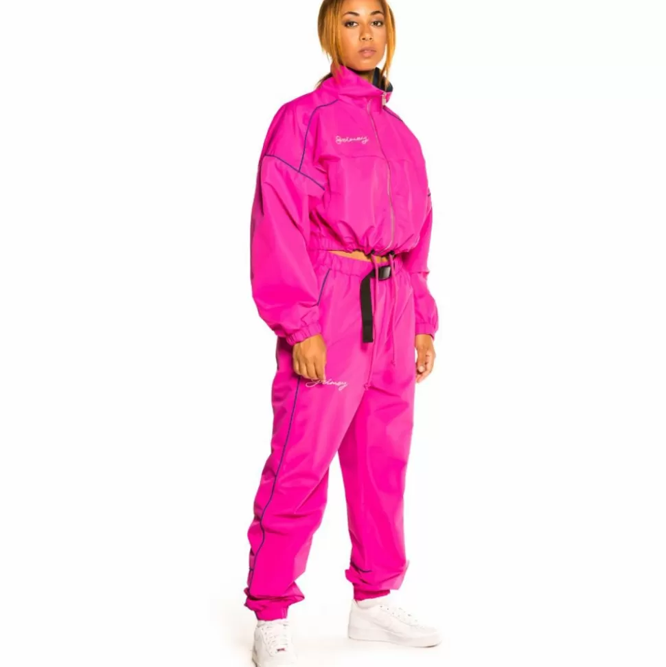 Women Outfits*Grimey Pack Track Jacket + Track Pant "Martinica Fact" - Fuchsia - Fall 21