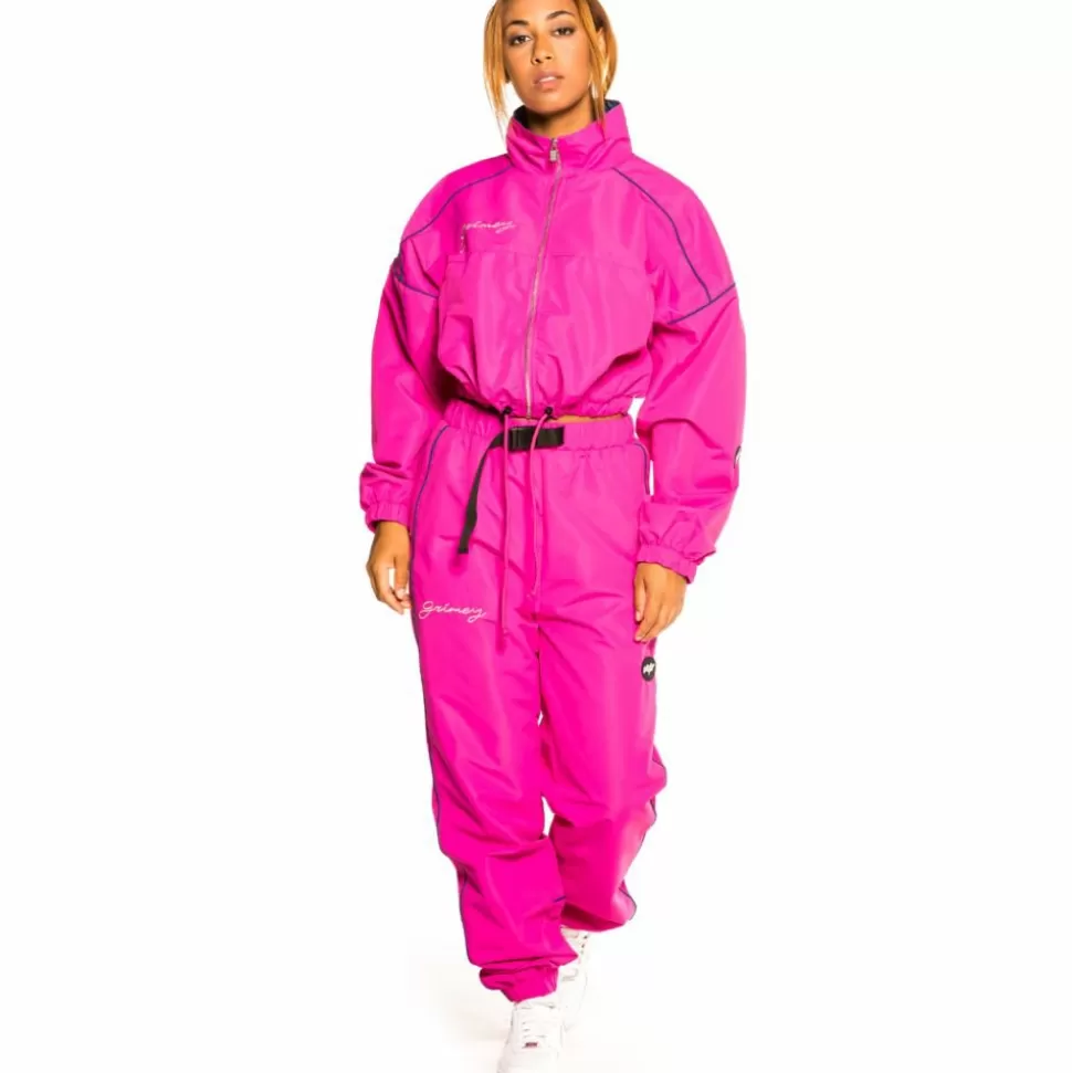 Women Outfits*Grimey Pack Track Jacket + Track Pant "Martinica Fact" - Fuchsia - Fall 21