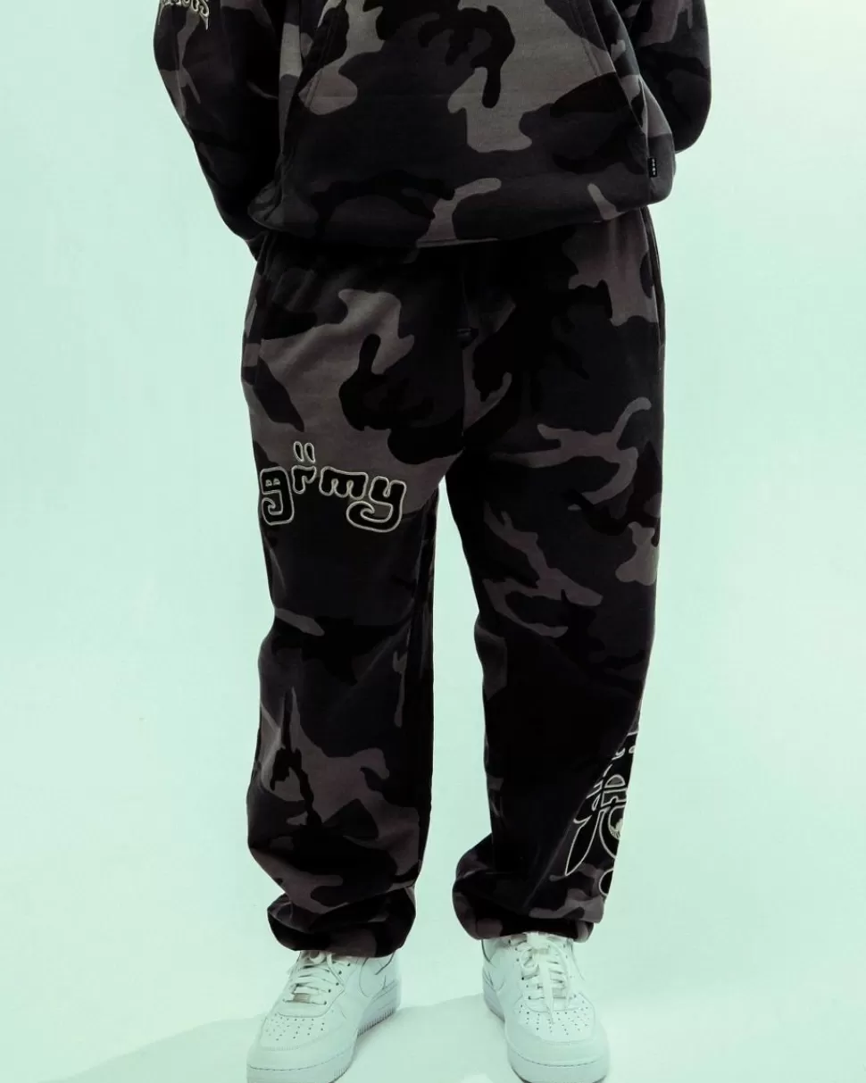 Pants*Grimey Panalon Chandal All Over Print Tusker Temple - Black - Fw23