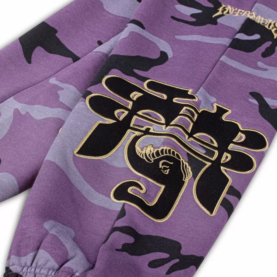 Pants*Grimey Pantalon Chandal All Over Print Tusker Temple - Purple - Fw23