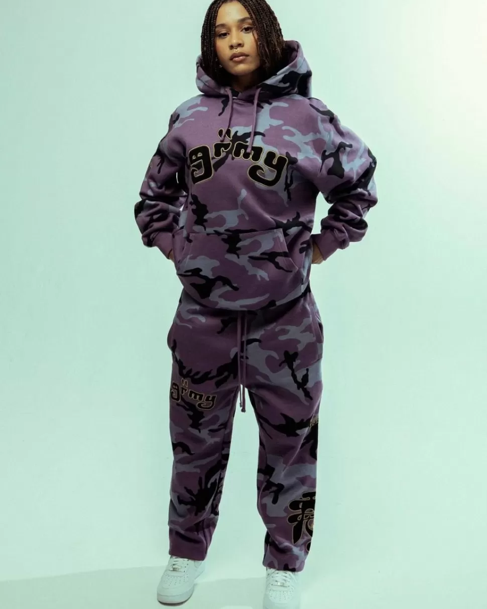 Pants*Grimey Pantalon Chandal All Over Print Tusker Temple - Purple - Fw23