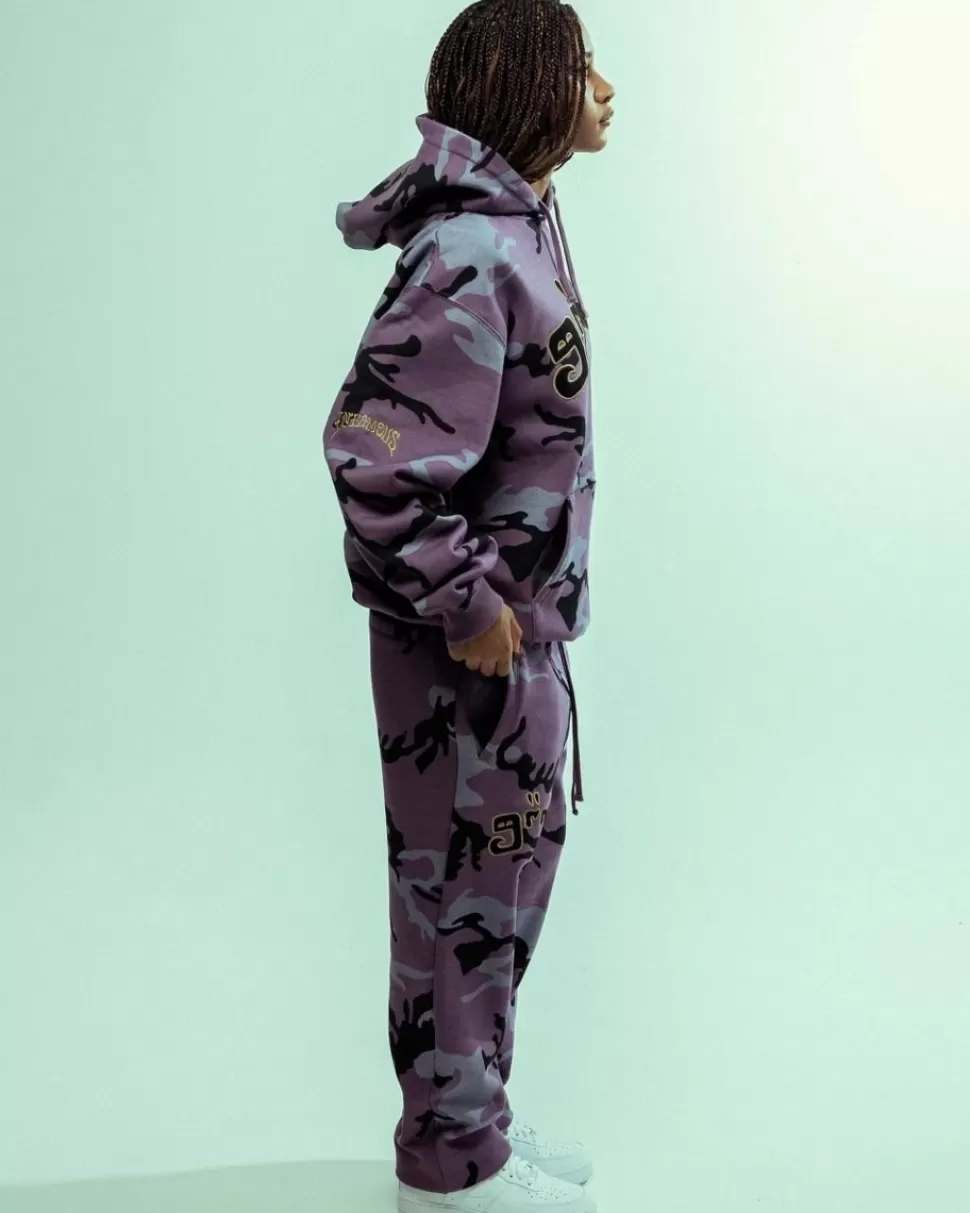 Pants*Grimey Pantalon Chandal All Over Print Tusker Temple - Purple - Fw23