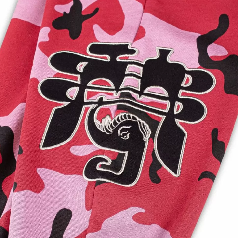 Pants*Grimey Pantalon Chandal All Over Print Tusker Temple - Red - Fw23