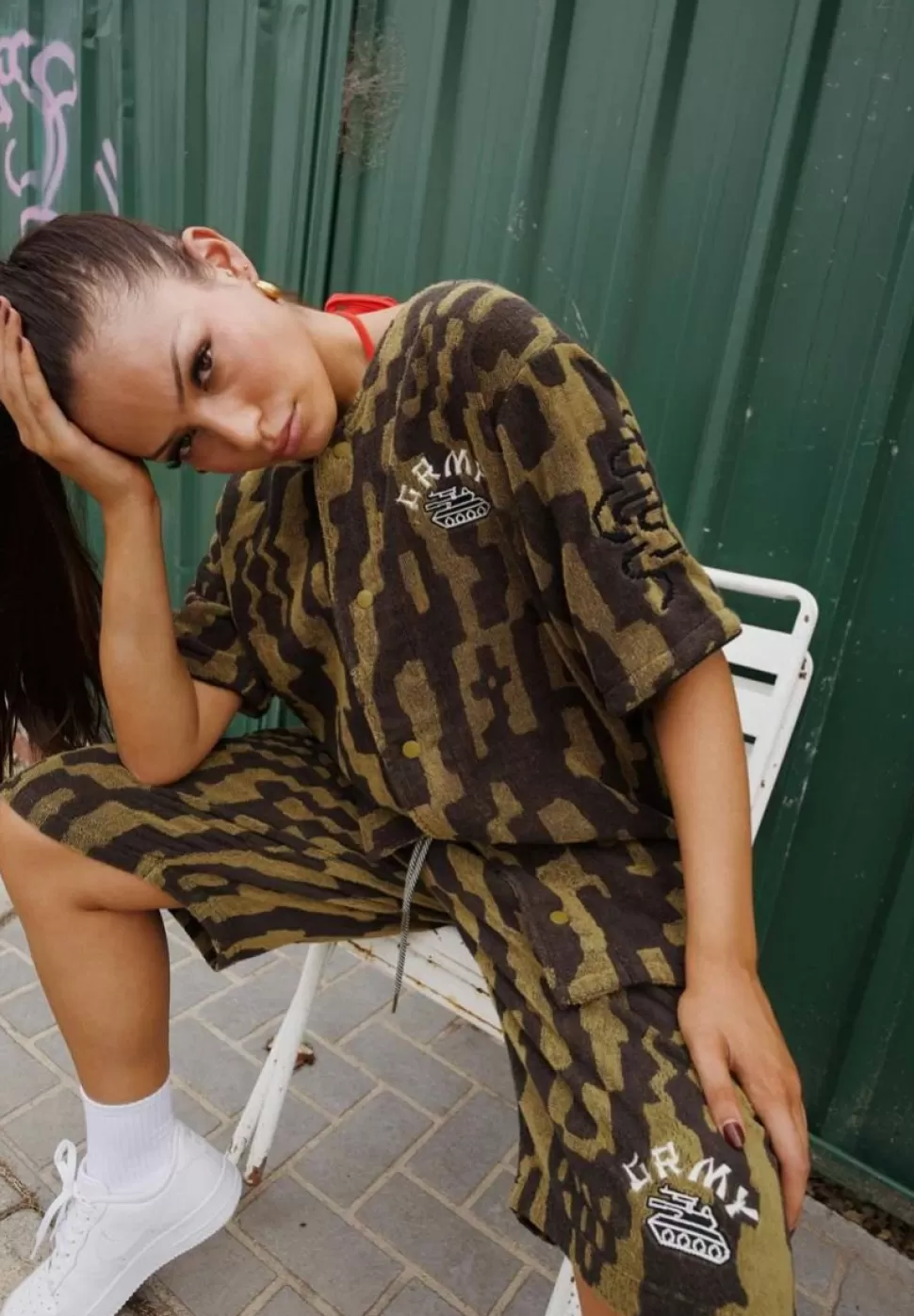 Shorts*Grimey Pantalon Corto Lucky Dragon All Over Jacquard Baggy - Black - Ss24
