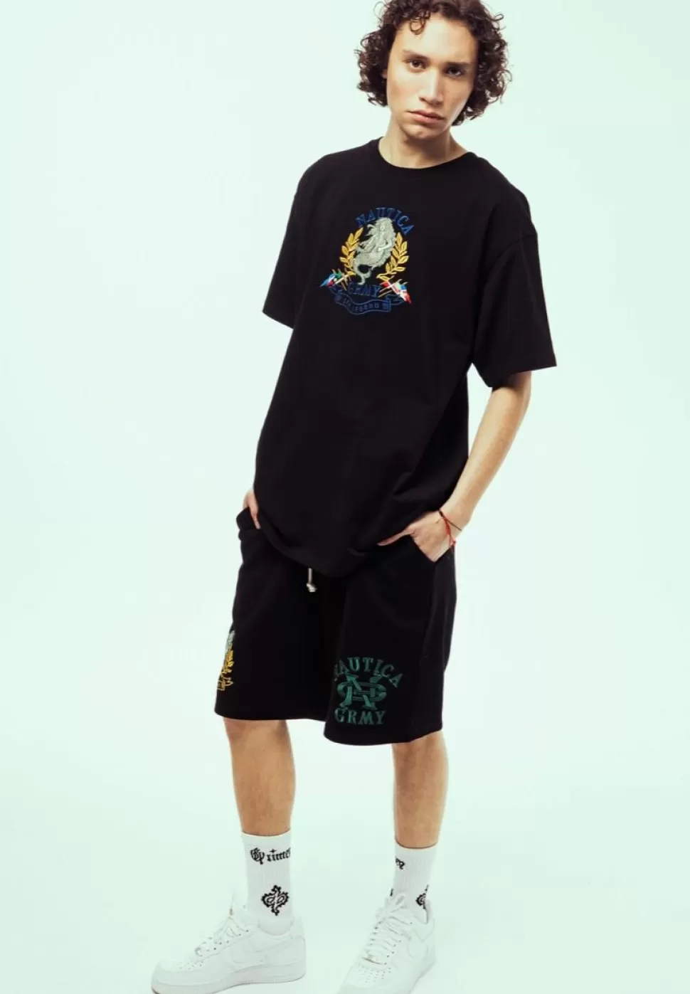 Shorts*Grimey Pantalon Corto Mighty Harmonist Nautica X Grmy - Black - Ss24