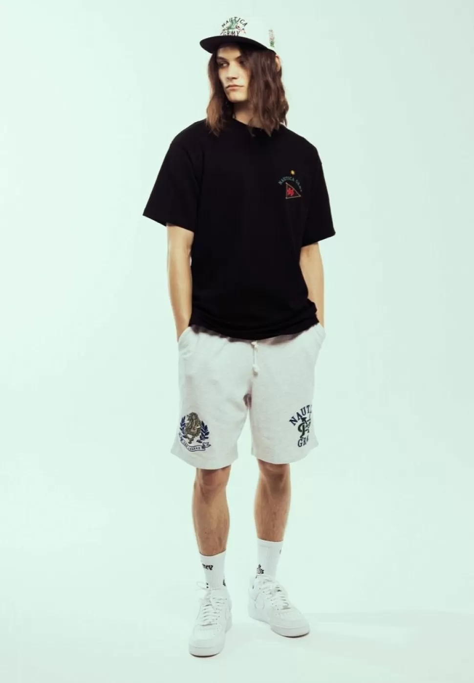Shorts*Grimey Pantalon Corto Mighty Harmonist Nautica X Grmy - Sport Grey - Ss24