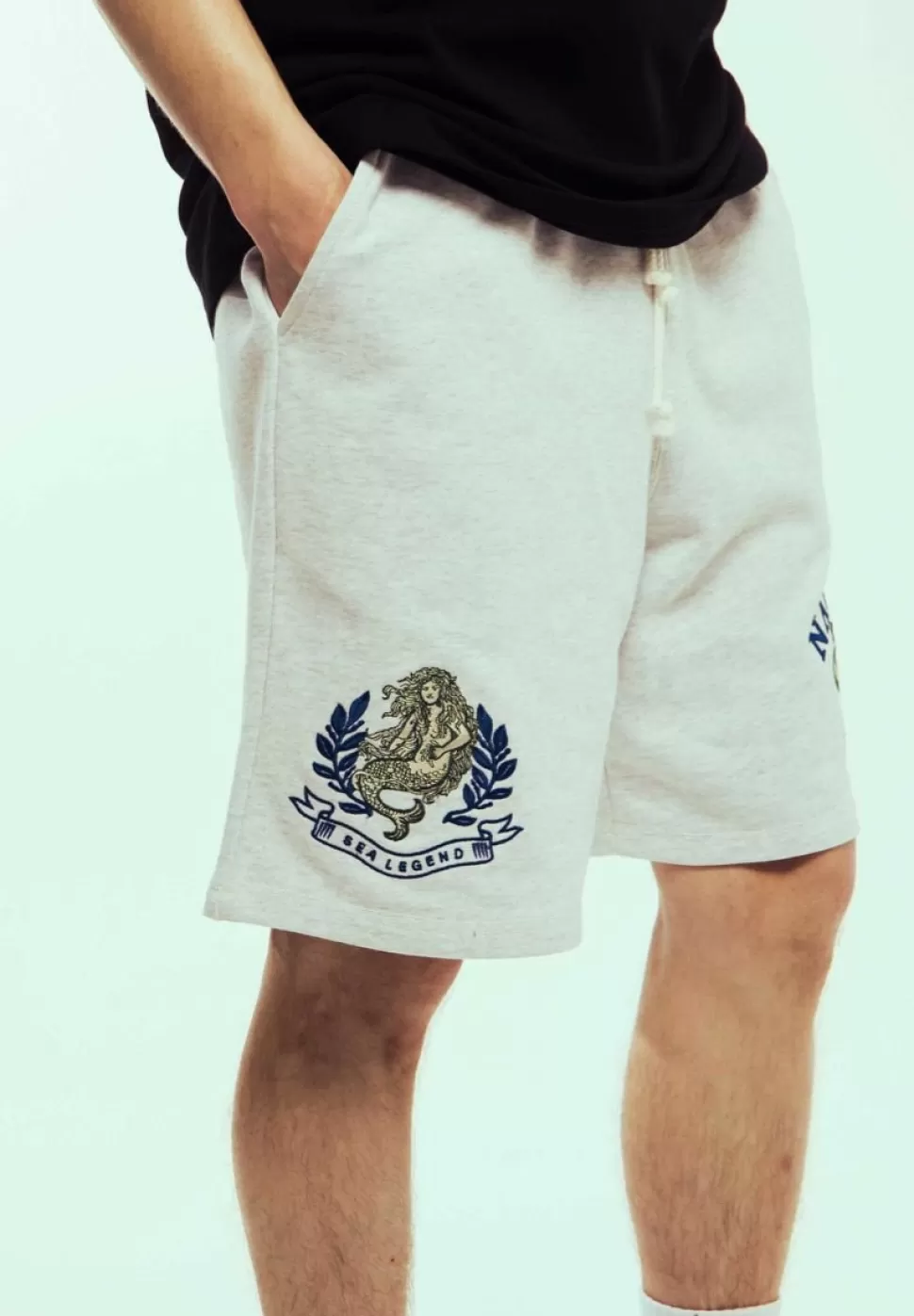 Shorts*Grimey Pantalon Corto Mighty Harmonist Nautica X Grmy - Sport Grey - Ss24