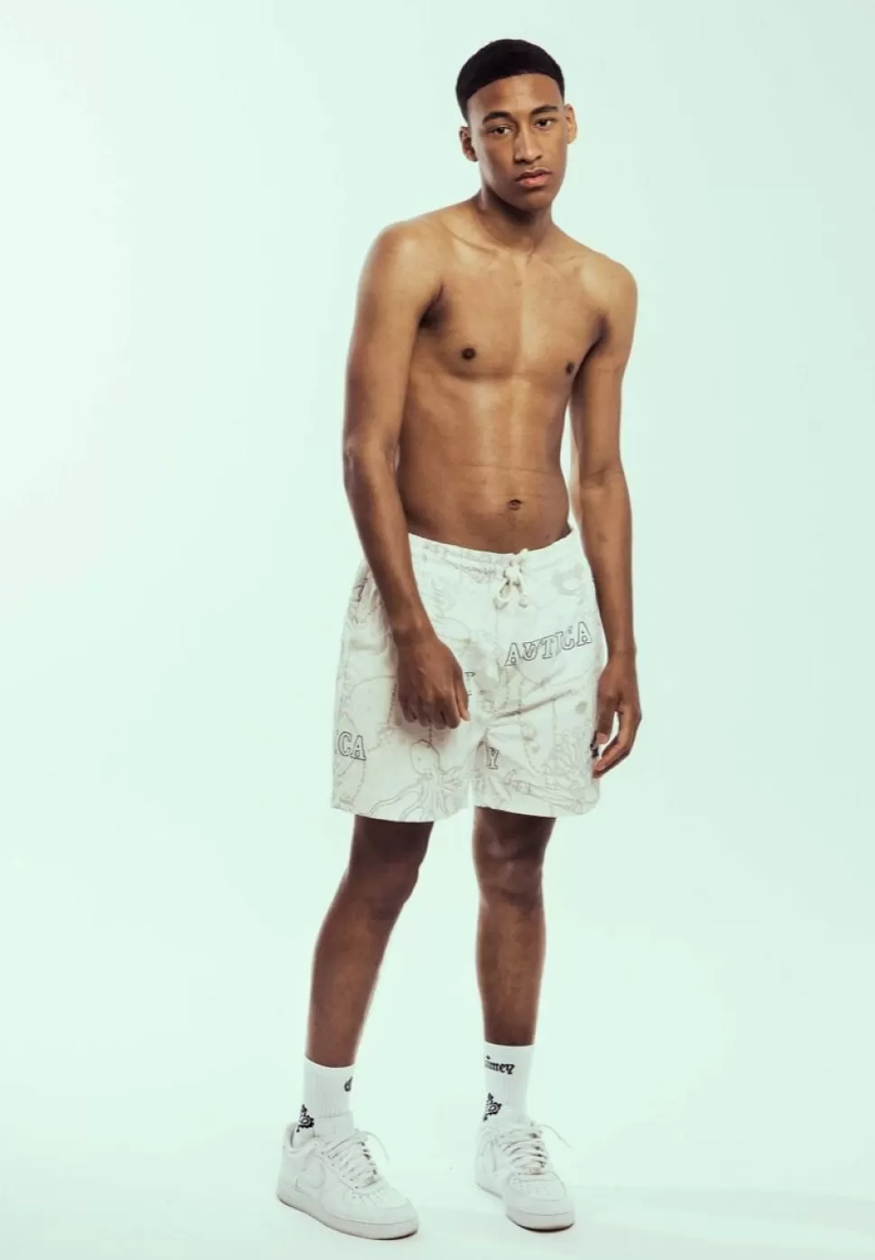 Shorts*Grimey Pantalon Corto Mighty Harmonist Nautica X Grmy - White - Ss24
