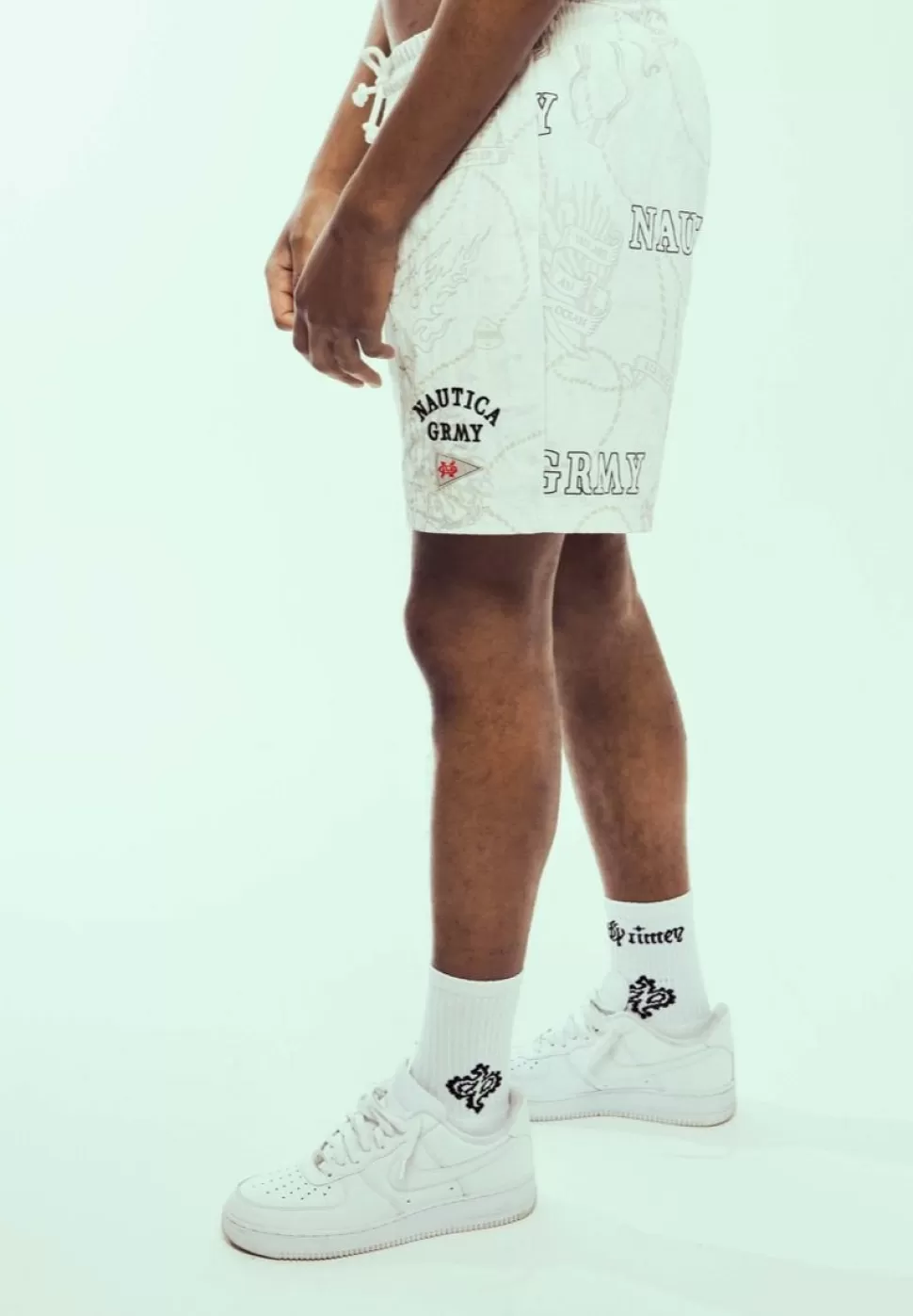 Shorts*Grimey Pantalon Corto Mighty Harmonist Nautica X Grmy - White - Ss24