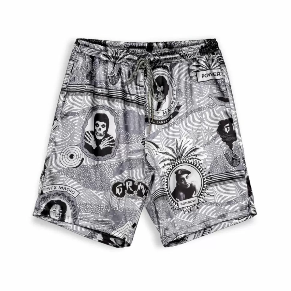 Ss24*Grimey Pantalon Corto Supastar Satin - Black - Ss24