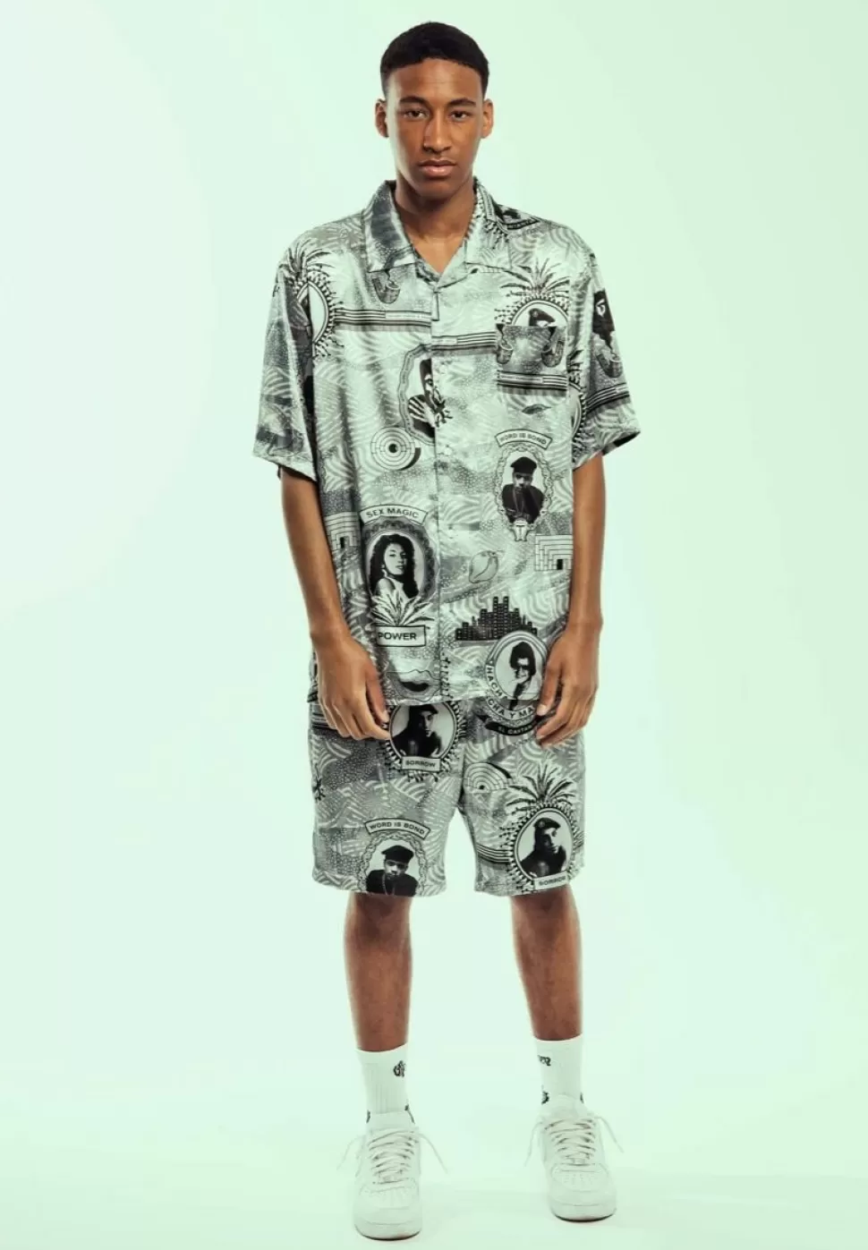 Ss24*Grimey Pantalon Corto Supastar Satin - Black - Ss24