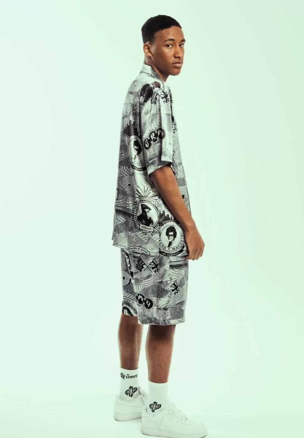 Ss24*Grimey Pantalon Corto Supastar Satin - Black - Ss24