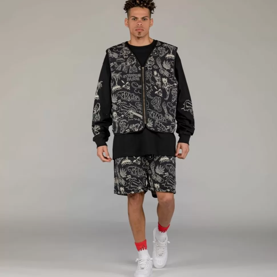 Shorts*Grimey Pantalon Corto The Toughest - Black - Spring 23