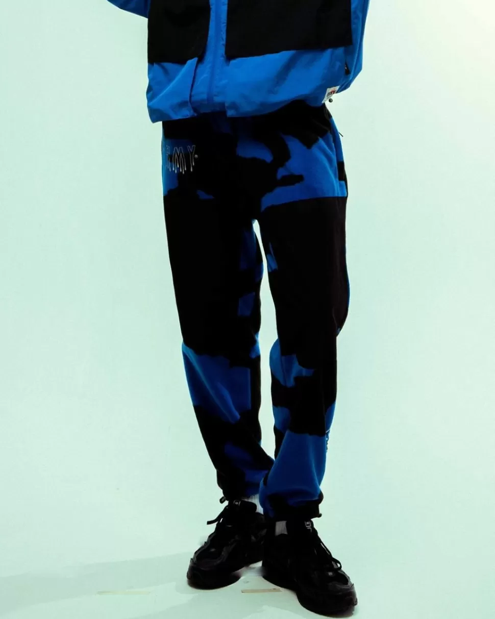 Pants*Grimey Pantalon Back At You All Over Print Polar Fleece - Royal Blue - Fw23