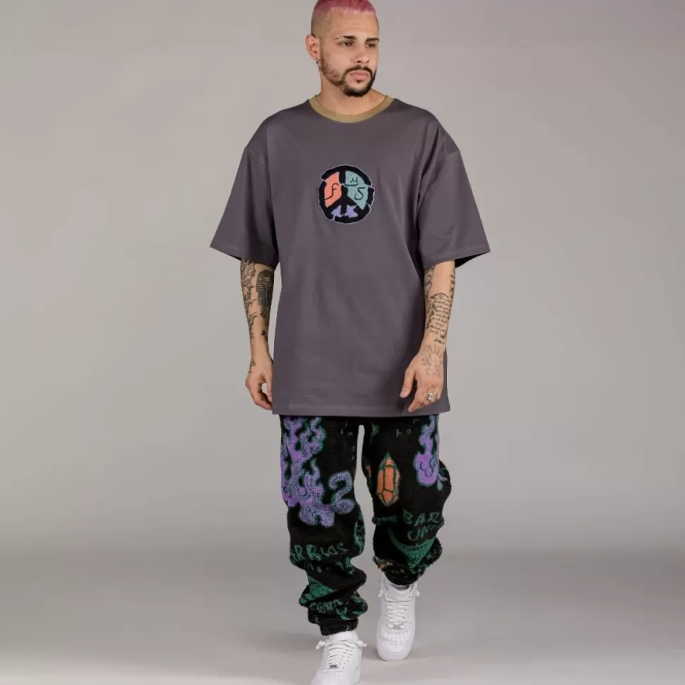 Recycled*Grimey Pantalon Lost Boys All Over Jacquard Sweatpants - Black - Winter 22