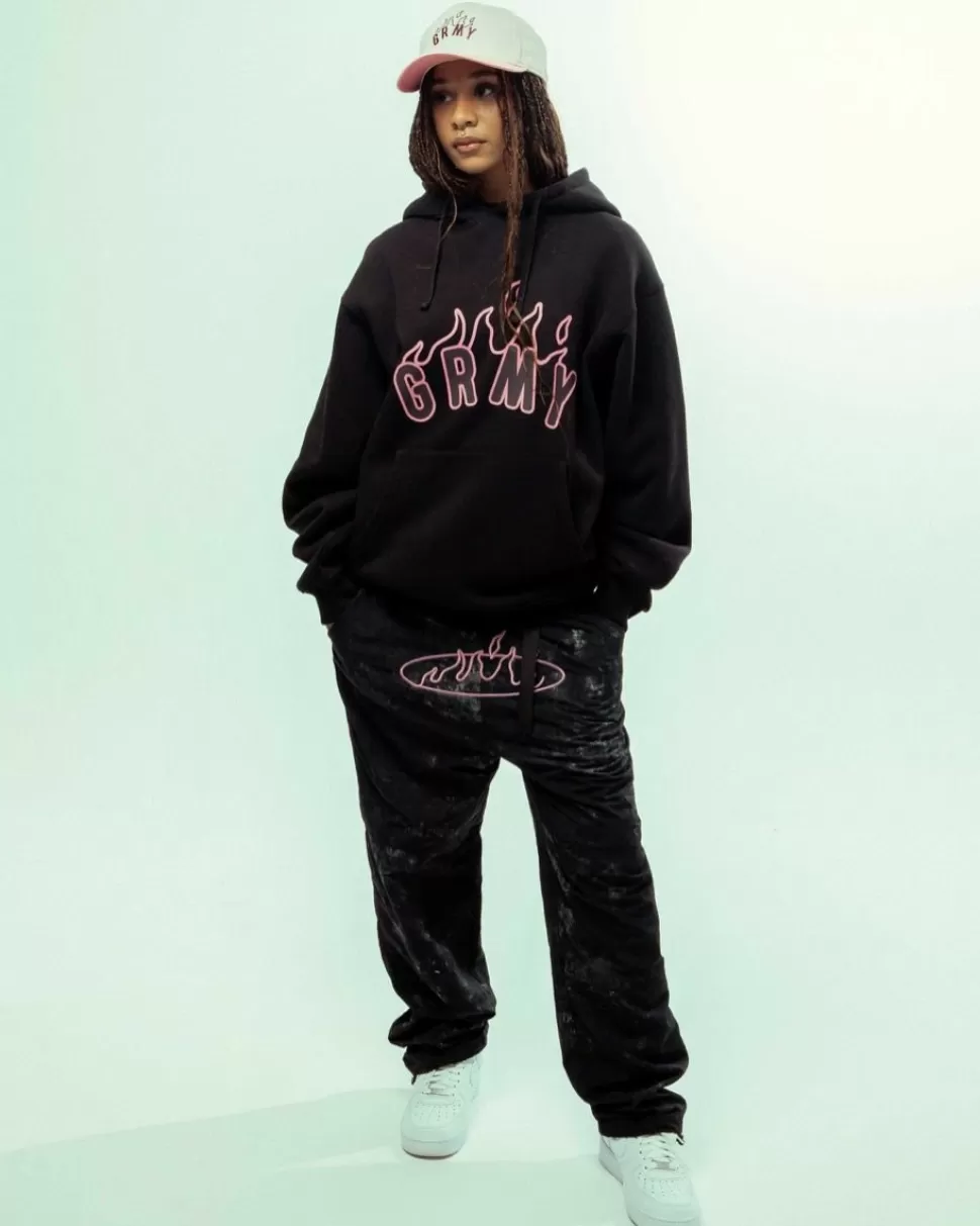 Pants*Grimey Pantalon Melted Stone Nylon Tie And Dye - Black - Fw23