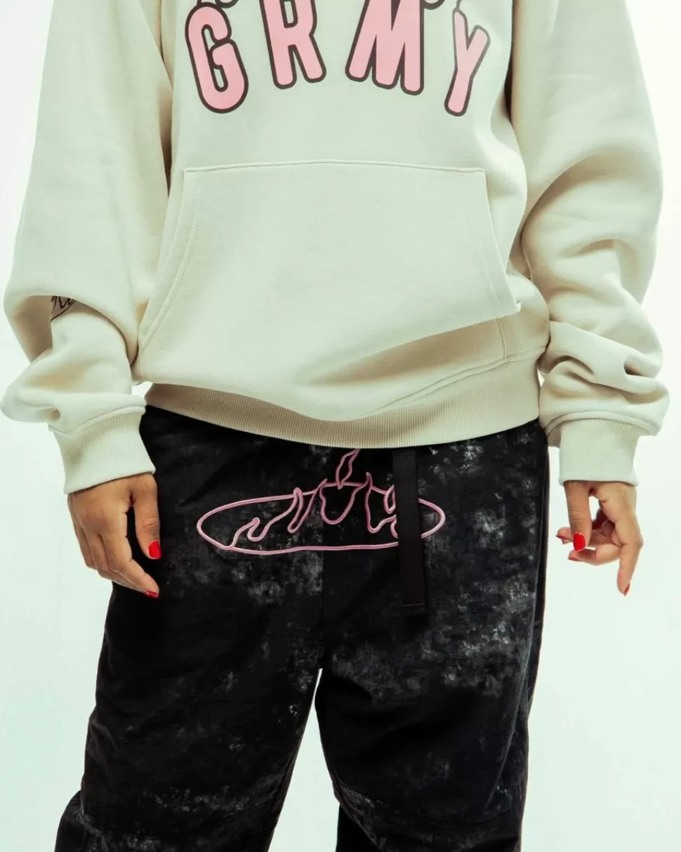 Pants*Grimey Pantalon Melted Stone Nylon Tie And Dye - Black - Fw23