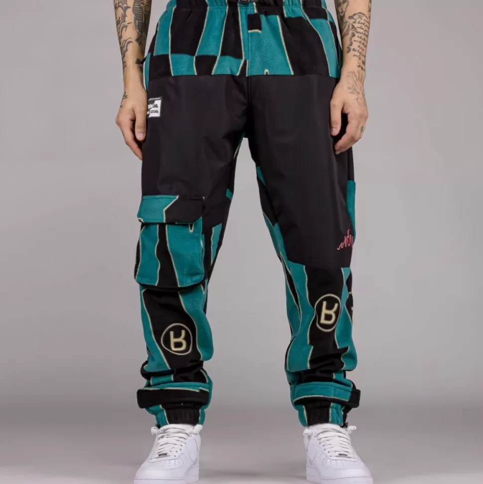 Pants*Grimey Pantalon Snow Fox All Over Print Polar Fleece - Blue - Winter L 22