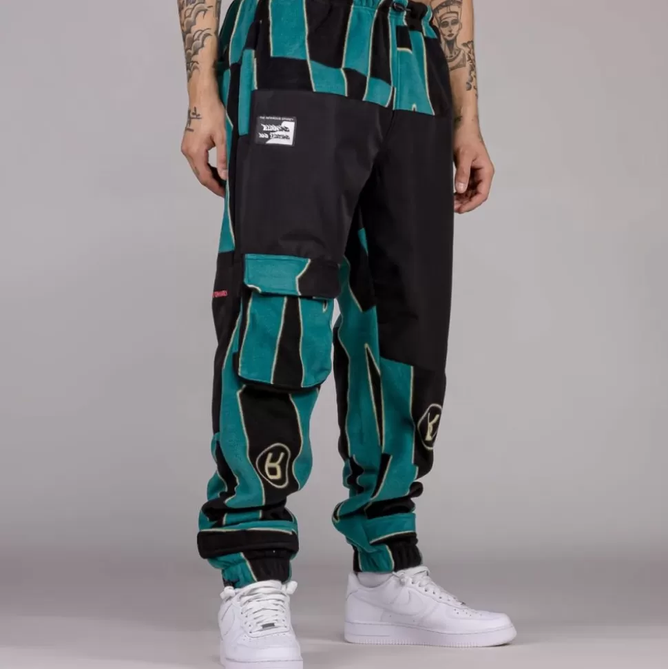 Pants*Grimey Pantalon Snow Fox All Over Print Polar Fleece - Blue - Winter L 22