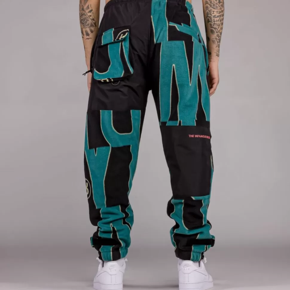 Pants*Grimey Pantalon Snow Fox All Over Print Polar Fleece - Blue - Winter L 22