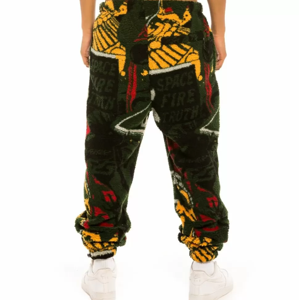 Pants*Grimey Pantalon "Space Lady All Over Jacquard" Sherpa - Orange - Winter 21