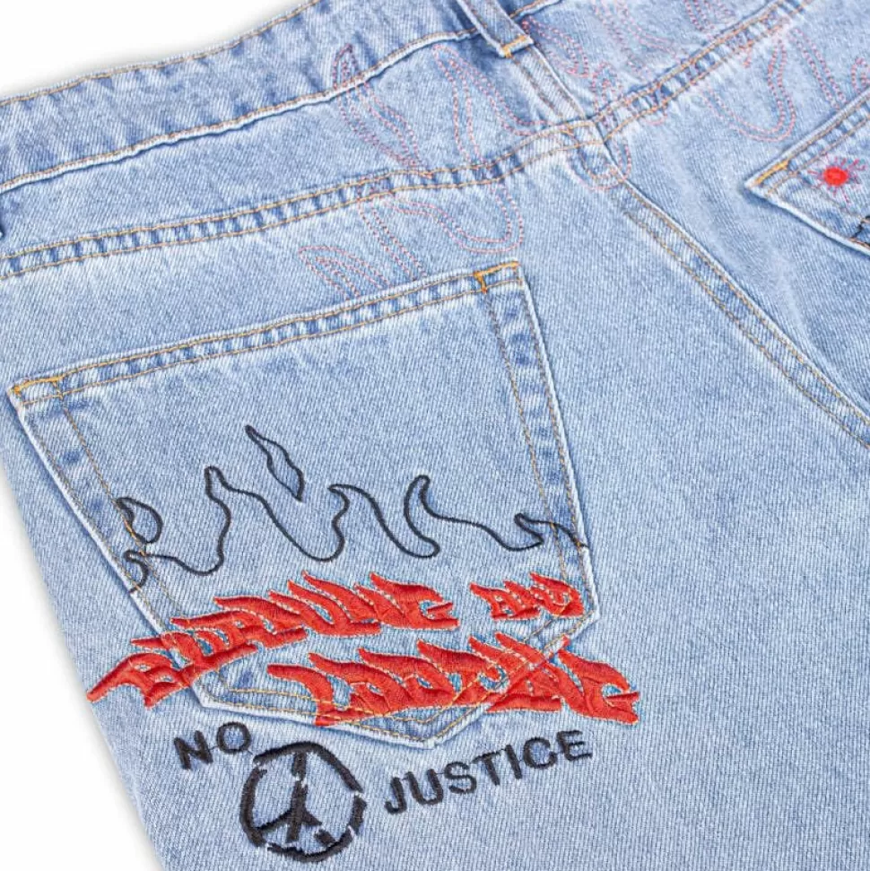 Pants*Grimey Pantalon Vaquero The Sweet Burn Regular - Washed Blue - Fw23