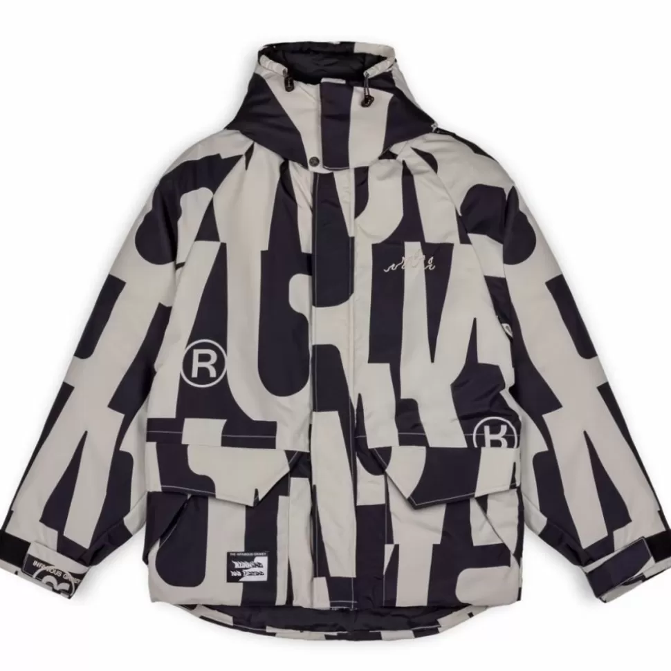 Jackets*Grimey Parka Snow Fox All Over Print - Black - Winter 22