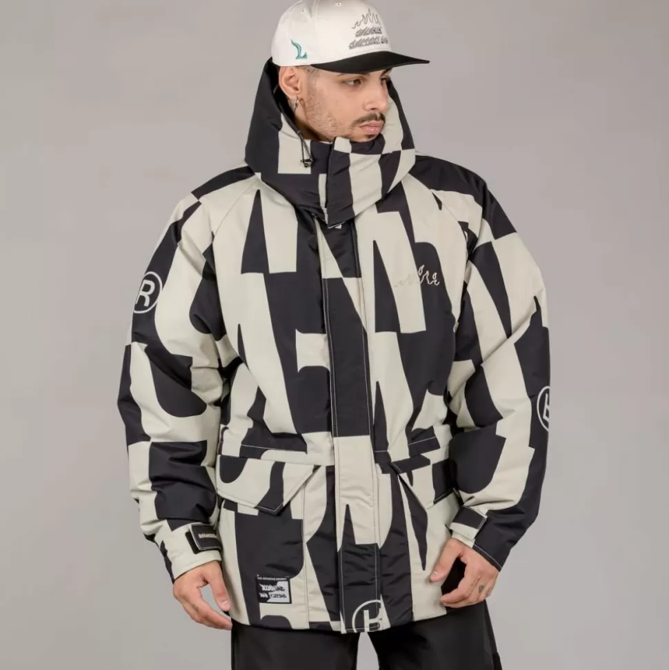 Jackets*Grimey Parka Snow Fox All Over Print - Black - Winter 22