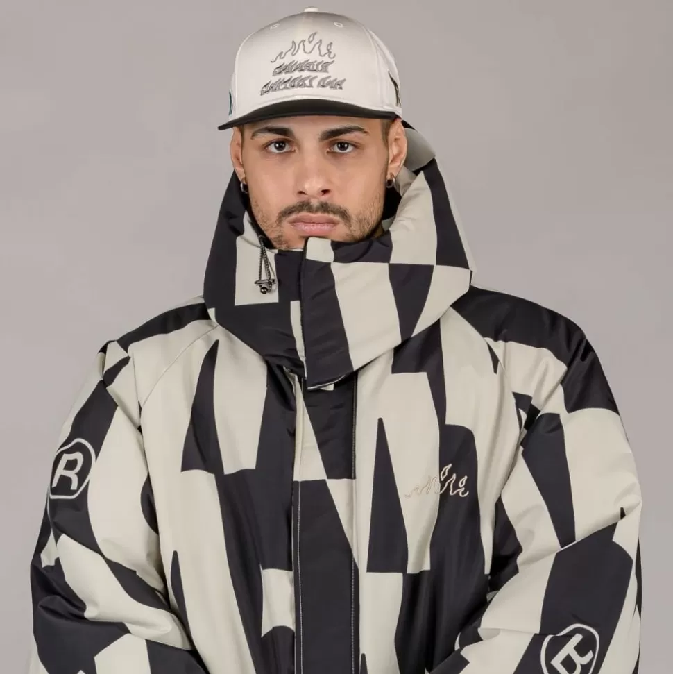 Jackets*Grimey Parka Snow Fox All Over Print - Black - Winter 22