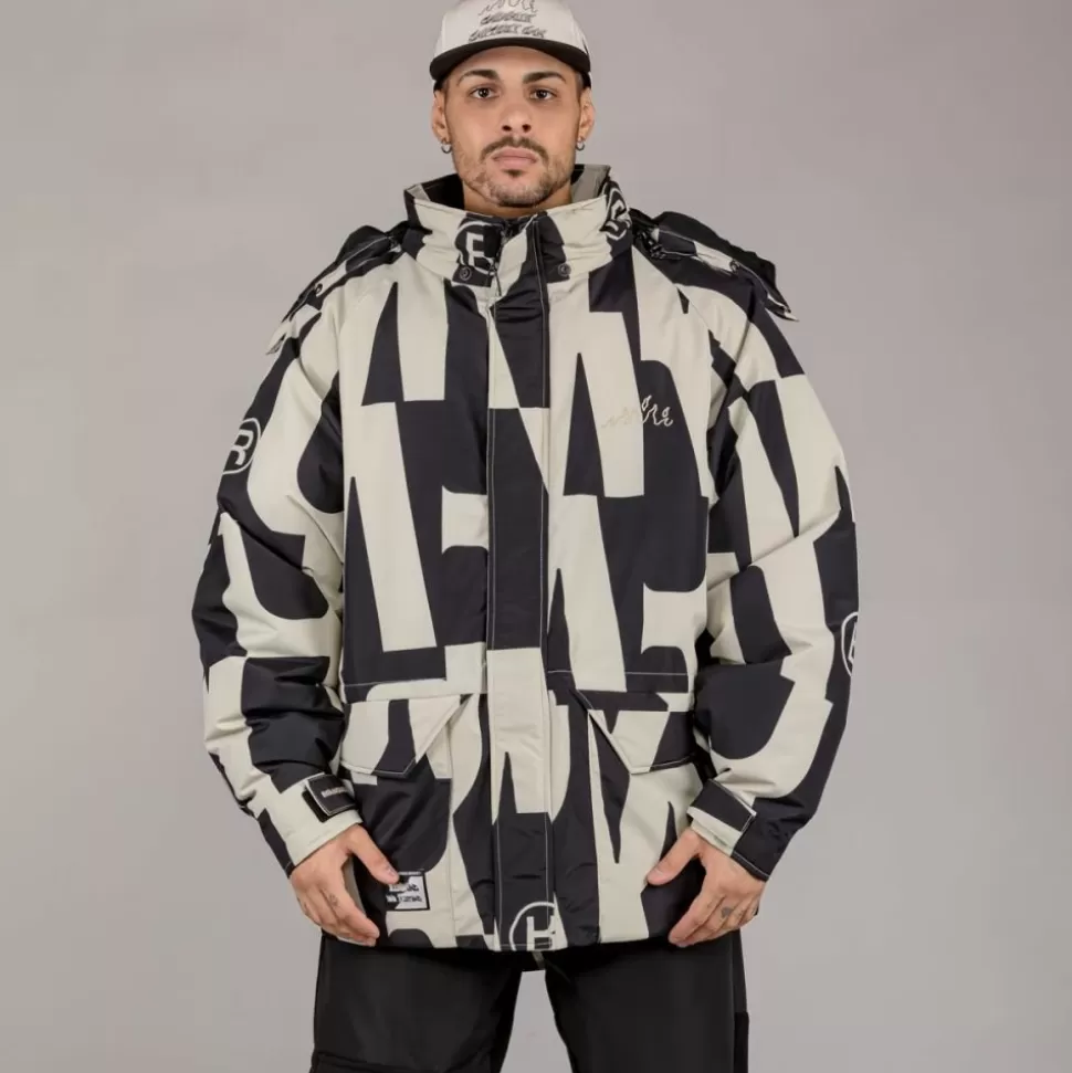 Jackets*Grimey Parka Snow Fox All Over Print - Black - Winter 22