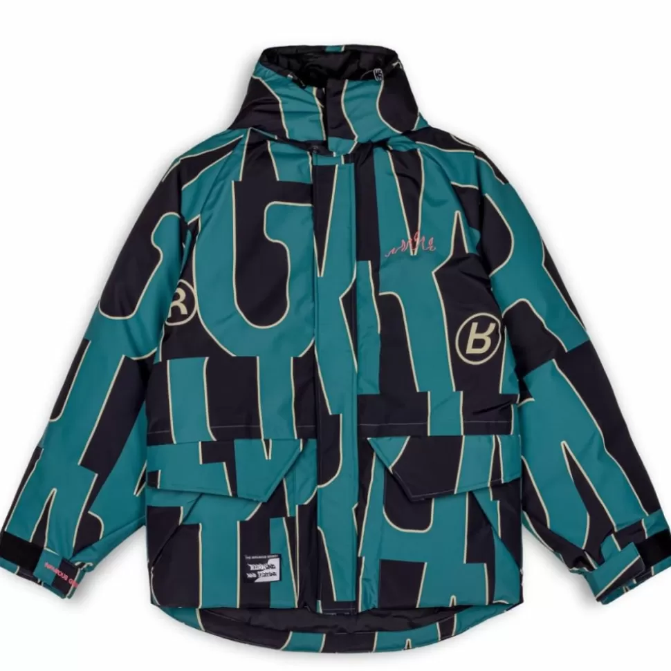 Jackets*Grimey Parka Snow Fox All Over Print - Blue - Winter 22