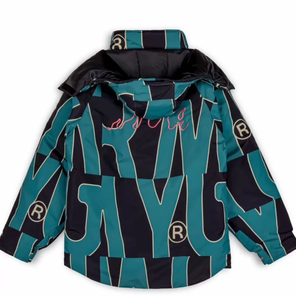 Jackets*Grimey Parka Snow Fox All Over Print - Blue - Winter 22