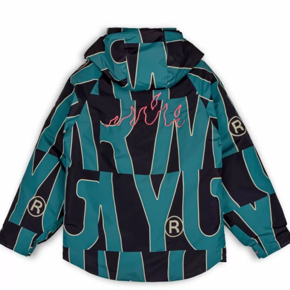 Jackets*Grimey Parka Snow Fox All Over Print - Blue - Winter 22