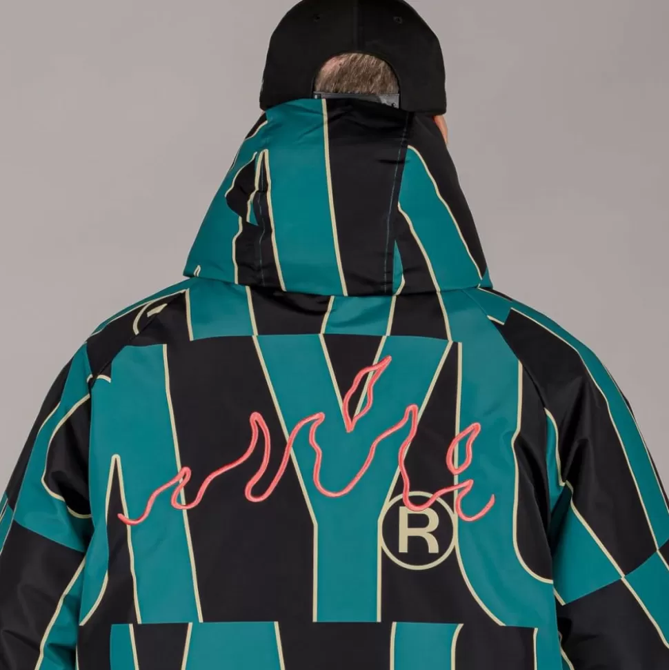 Jackets*Grimey Parka Snow Fox All Over Print - Blue - Winter 22