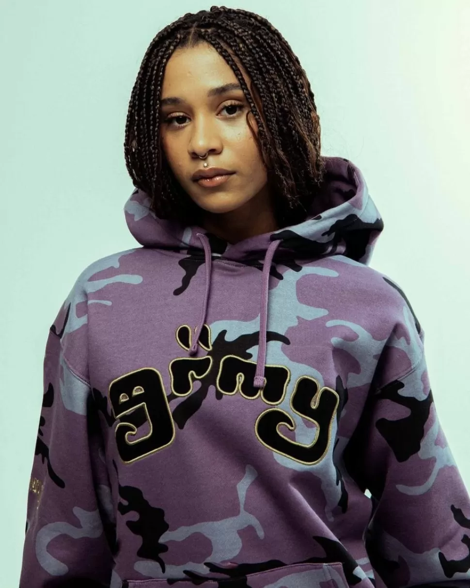 Sweatshirts*Grimey Sudadera Capucha All Over Print Tusker Temple Vintage - Purple - Fw23