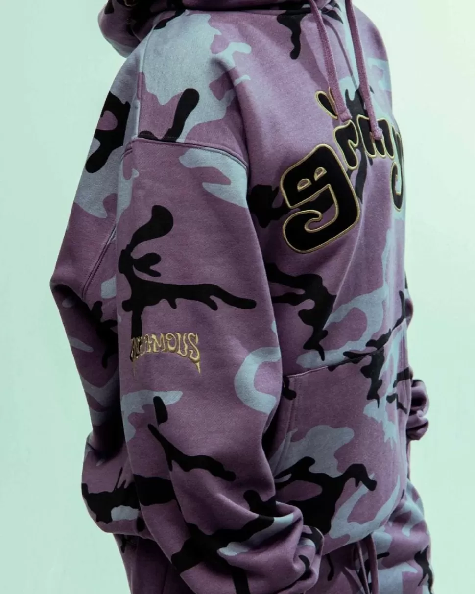 Sweatshirts*Grimey Sudadera Capucha All Over Print Tusker Temple Vintage - Purple - Fw23