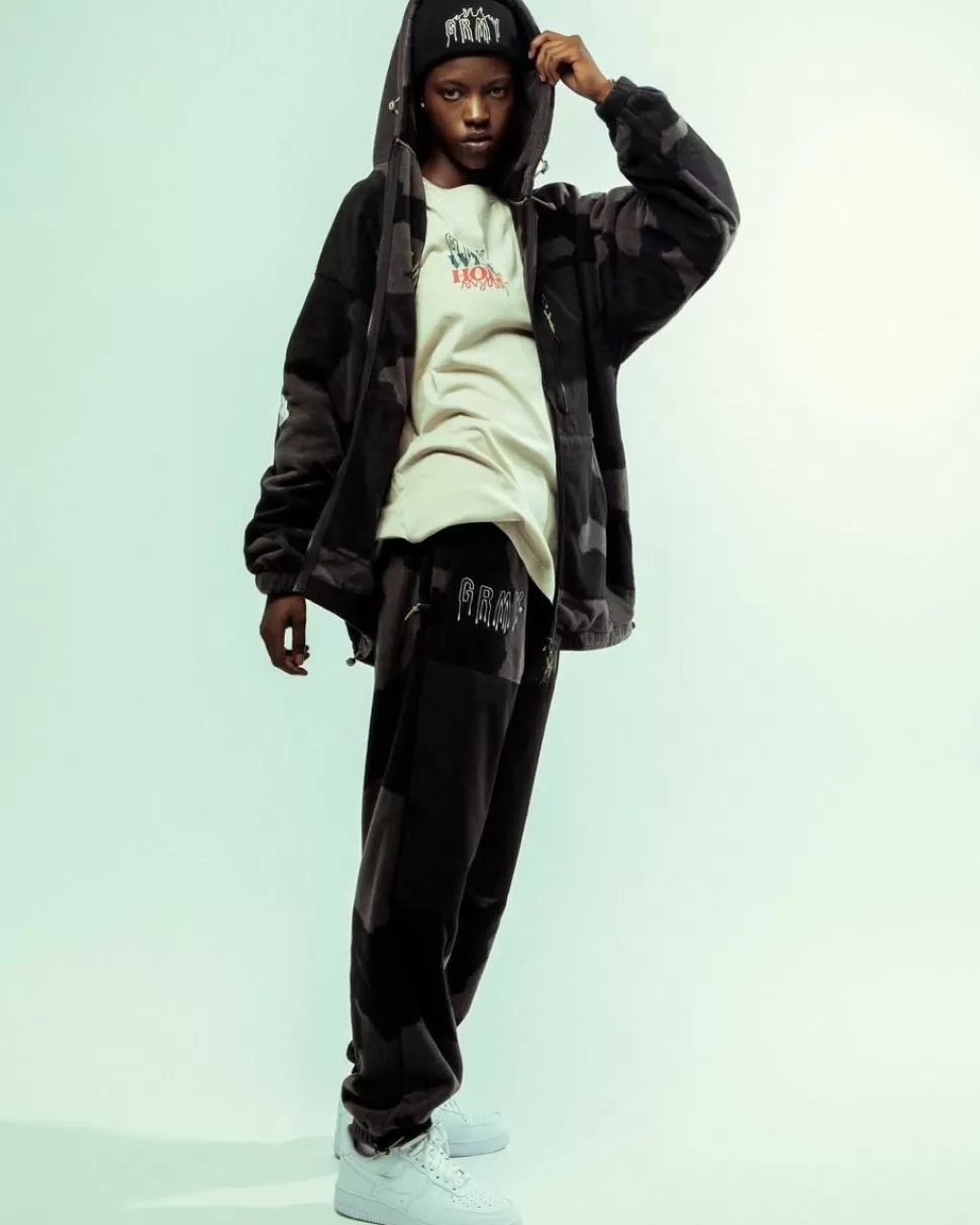 Jackets*Grimey Sudadera Capucha Back At You All Over Print Polar - Black - Fw23