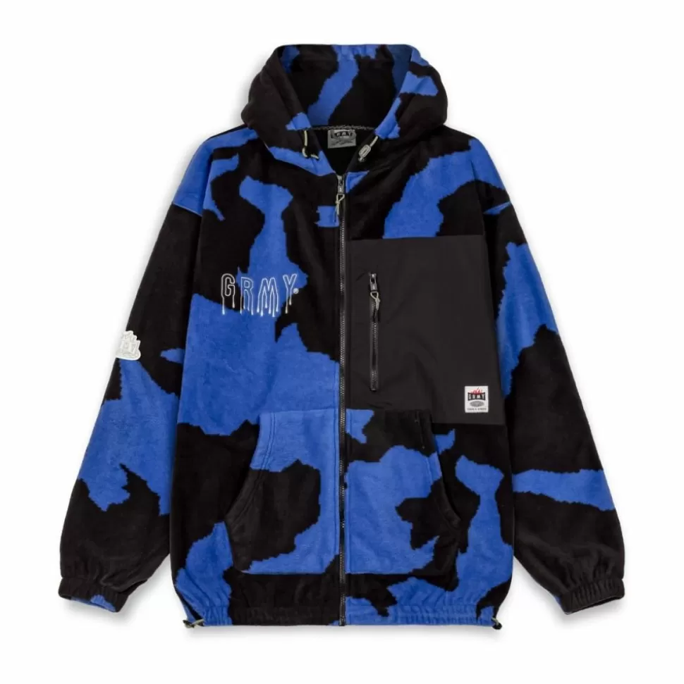 Jackets*Grimey Sudadera Capucha Back At You All Over Print Polar - Royal Blue - Fw23
