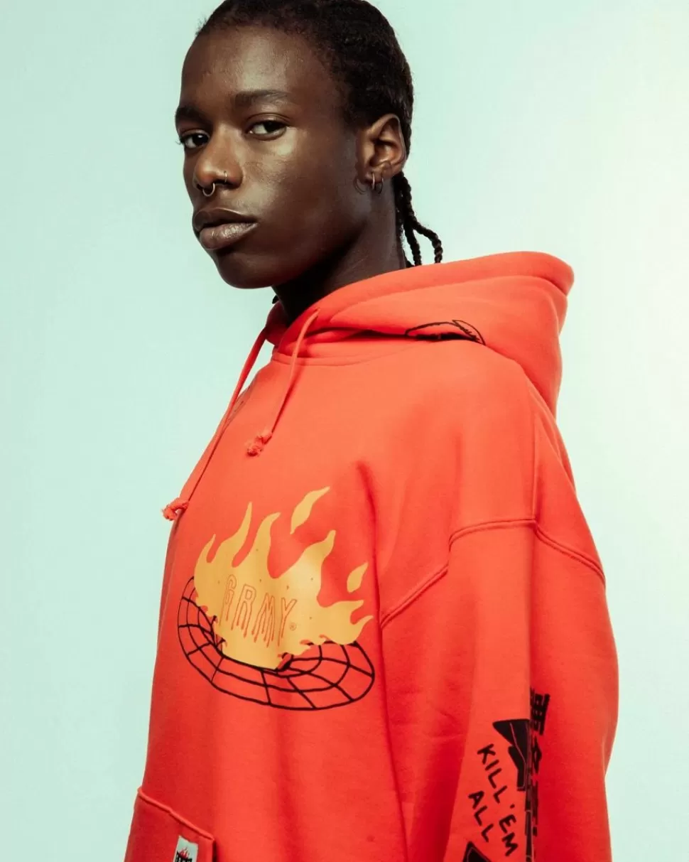 Sweatshirts*Grimey Sudadera Capucha Back At You Wide Hole Vintage - Red - Fw23