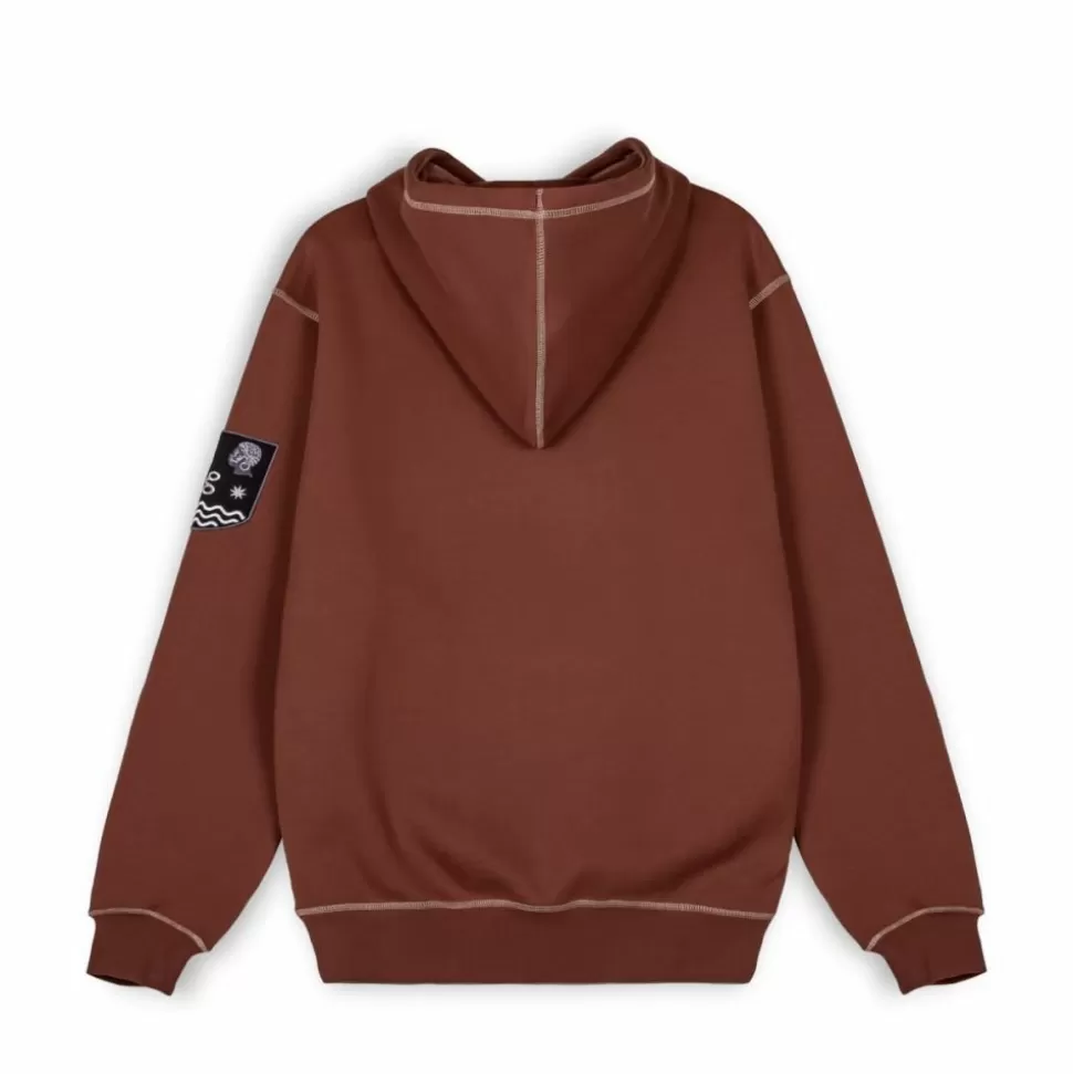 Sweatshirts*Grimey Sudadera Capucha Fire Route - Brown - Spring 23